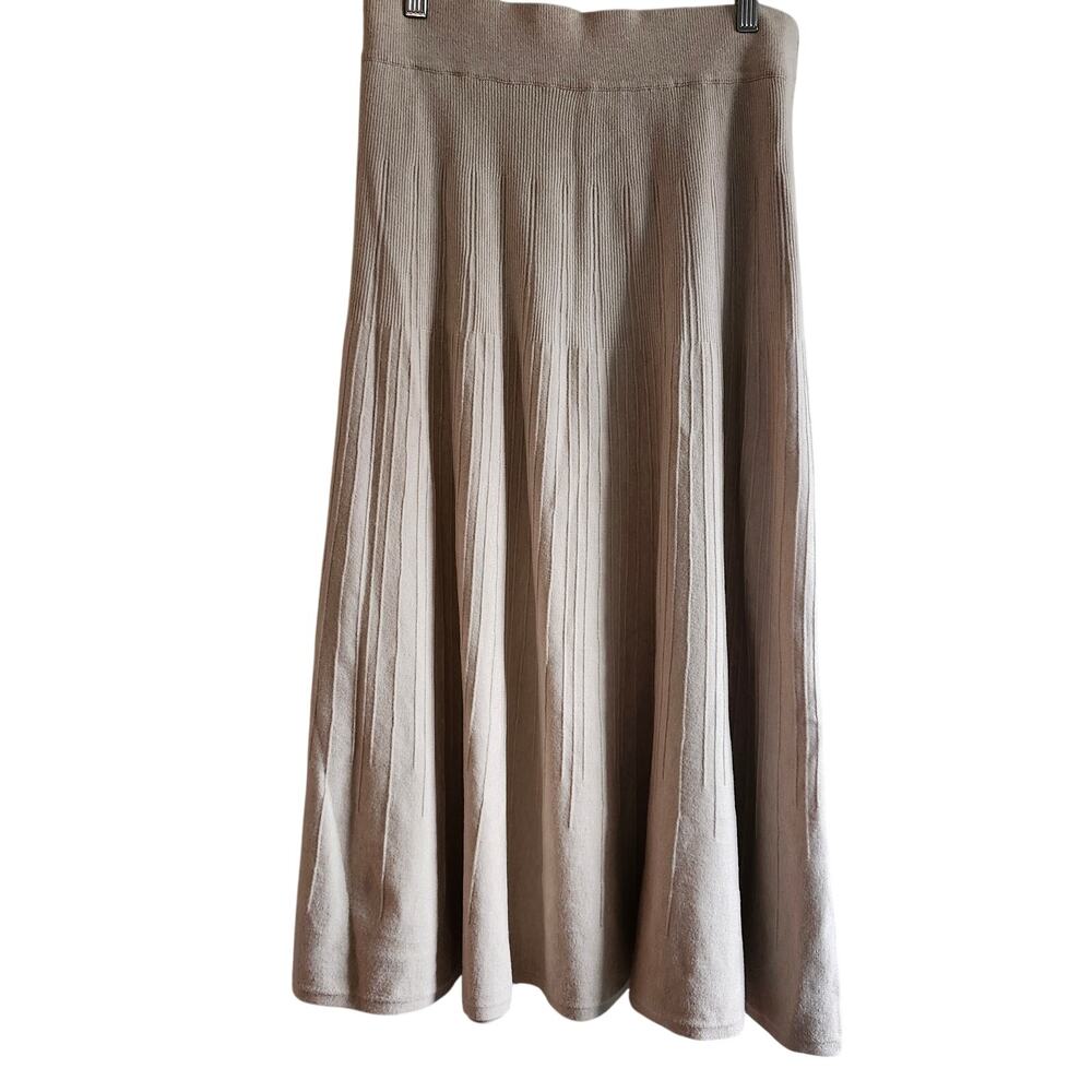 BalticBorn Carynn Knit Midi Skirt Natural Size XL - Picture 3 of 10